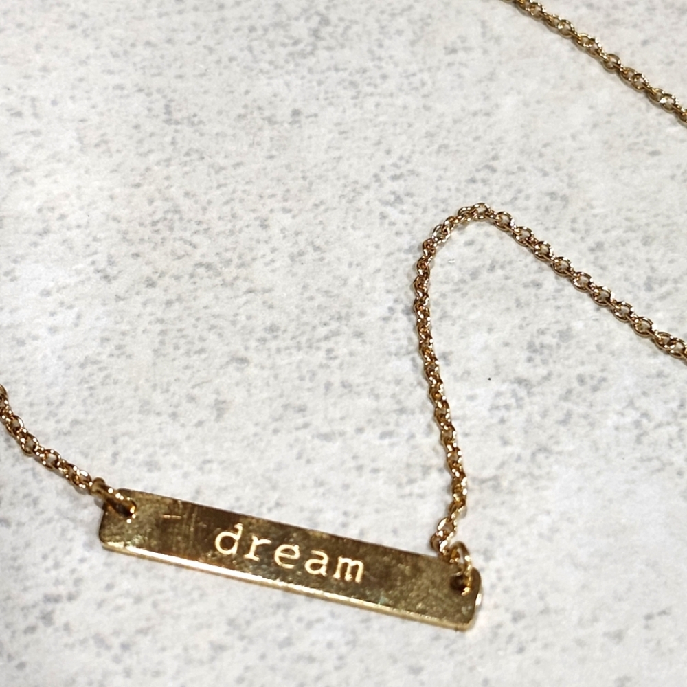 Jook And Nona Gold Tone Dream Necklace
